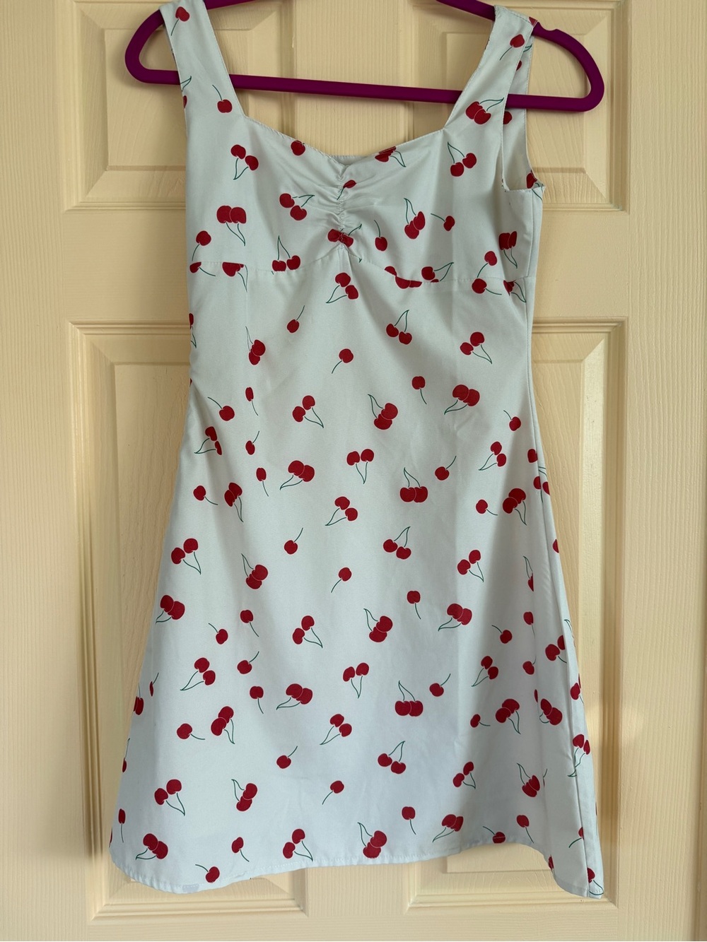 Sunday Up Red Cherry Print Mini Dress